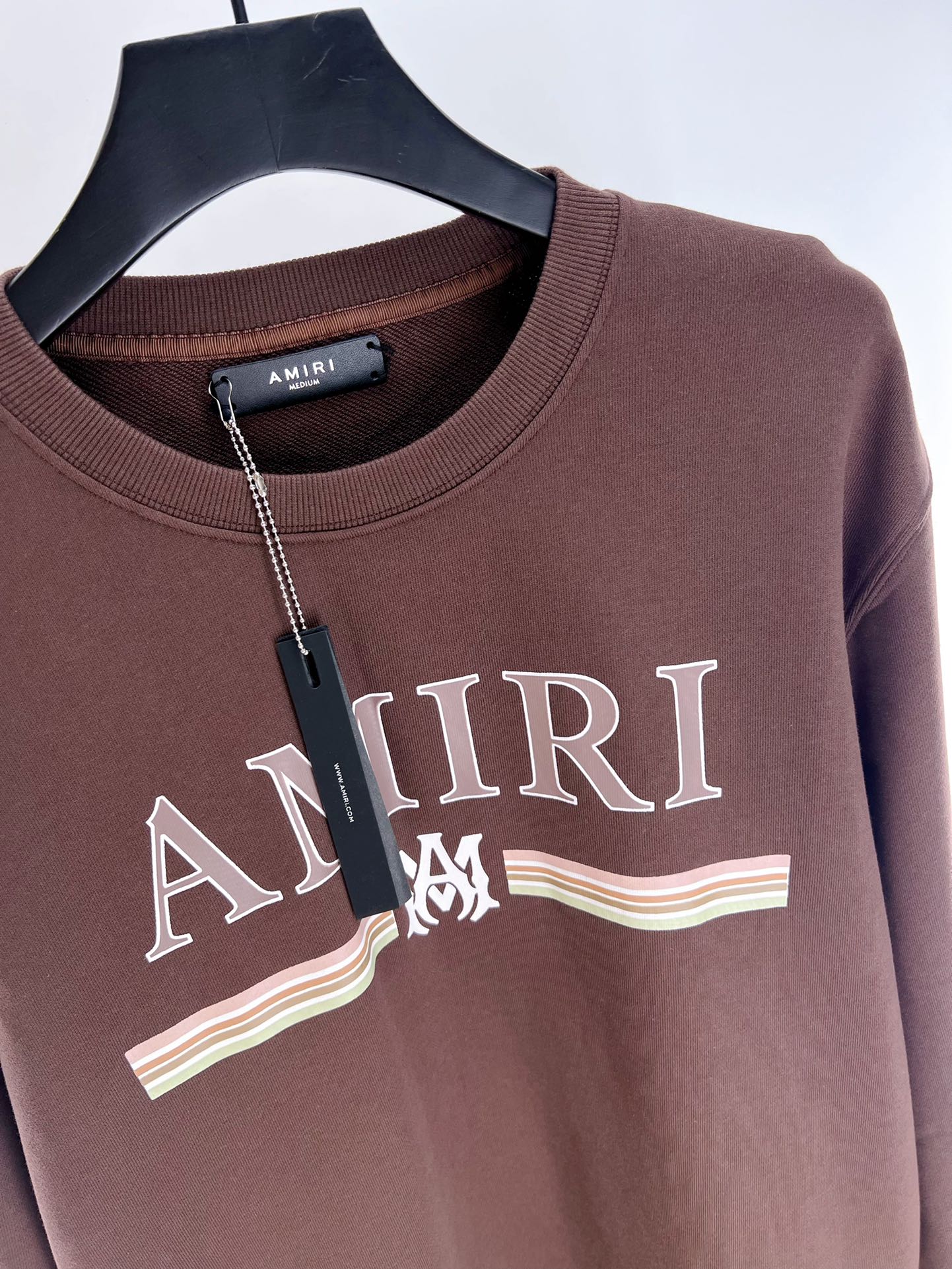 Amiri Brown Logo Print Cotton Blend Sweatshirt - Crew Neck, Long Sleeves 3 i1712305159 2240 6