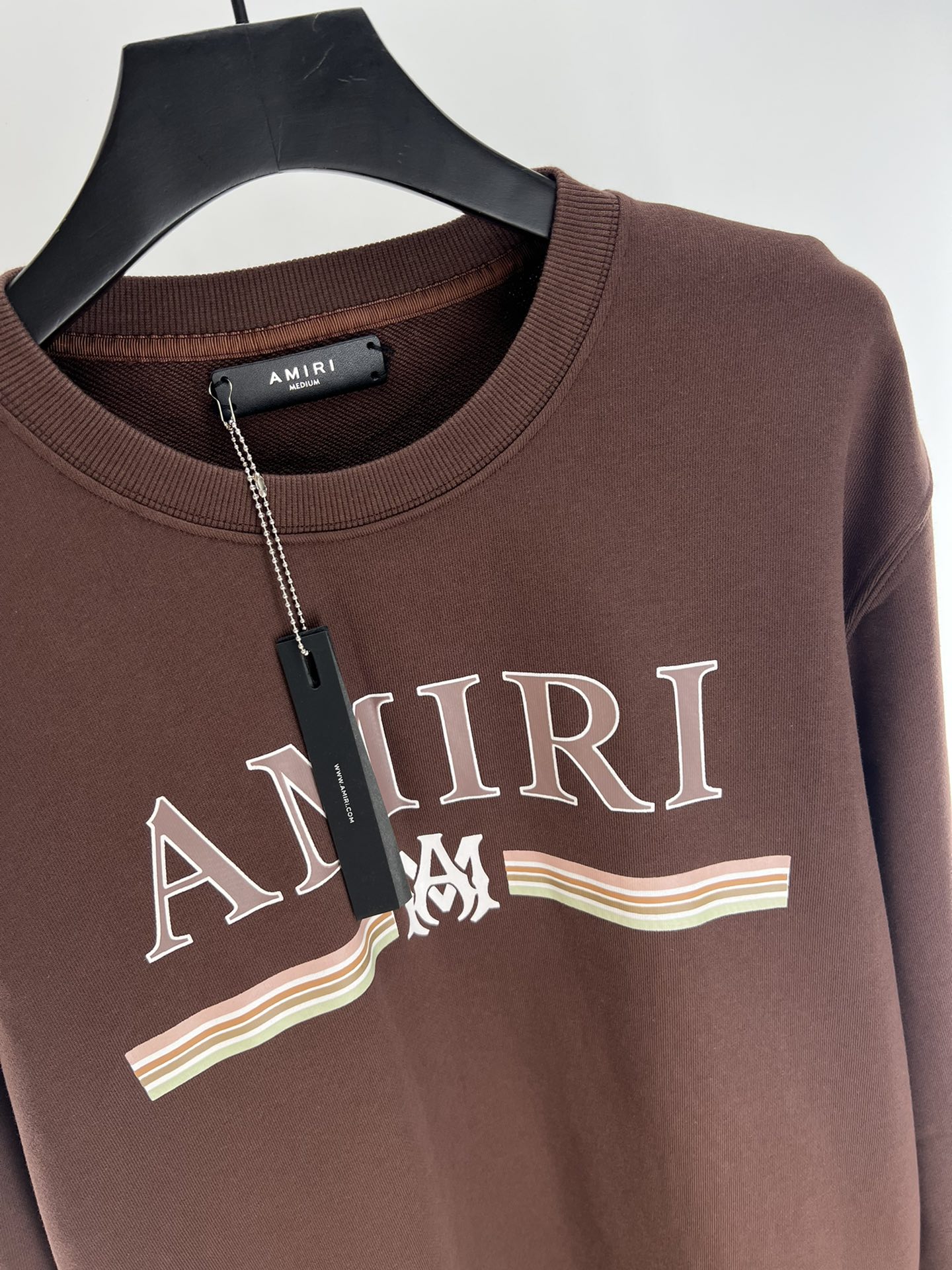 Amiri Brown Logo Print Cotton Blend Sweatshirt - Crew Neck, Long Sleeves 7 i1712305159 641 5