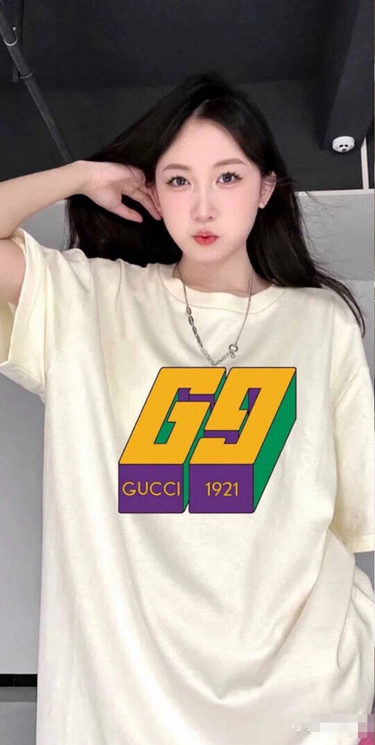 Gucci Kleidung T-Shirt Replik für billig
 Schwarz Weiß Drucken Unisex Baumwolle Kurzarm