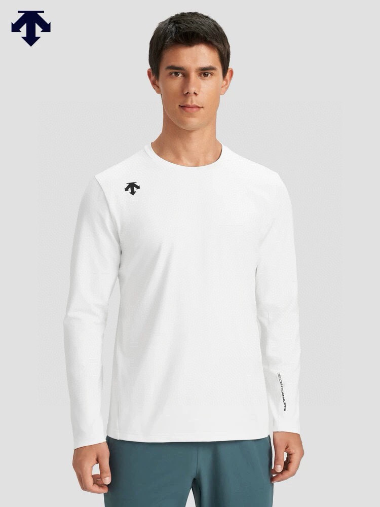 Descente Men's Training Long-Sleeve Shirt - Comfortable, Moisture-Wicking Activewear