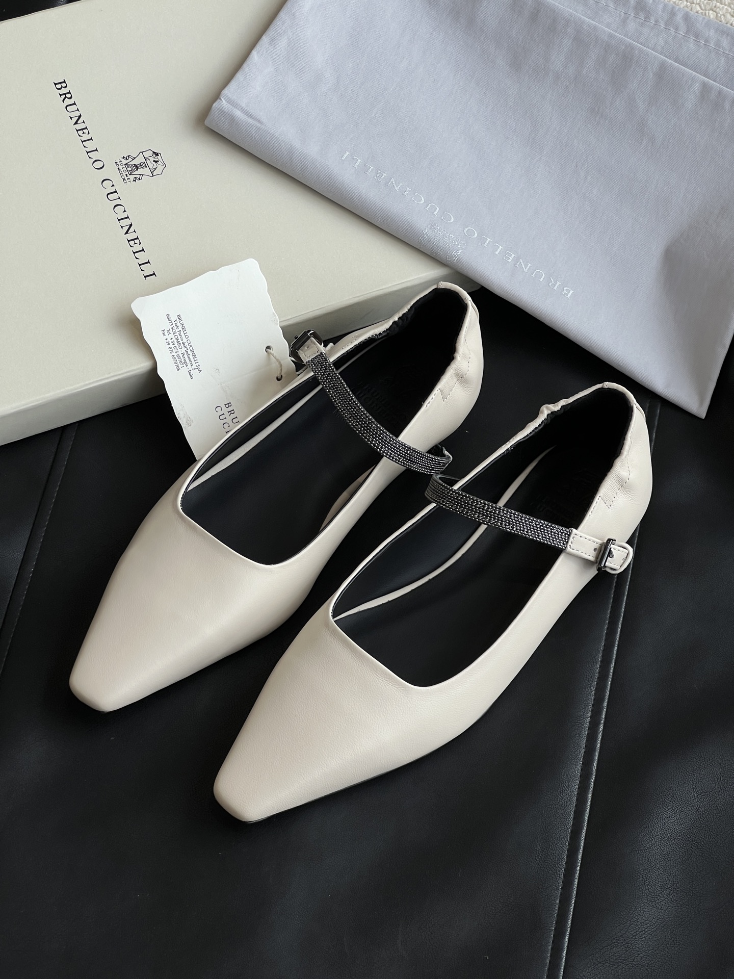 Brunello Cucinelli Mary Jane Flats, Beaded Strap, Suede Leather, Square Toe 6 i1751703401801 519 0 4