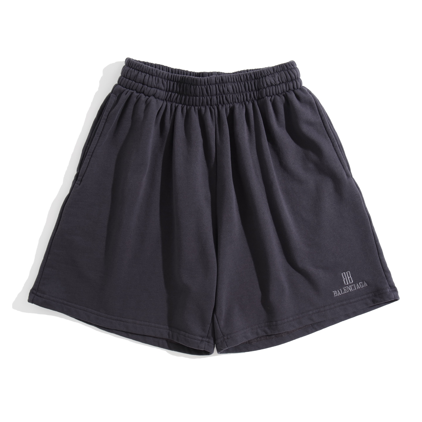 P100 Pantalones cortos clásicos con bordado de doble letra B, pantalones cortos informales sueltos, pantalones deportiv…