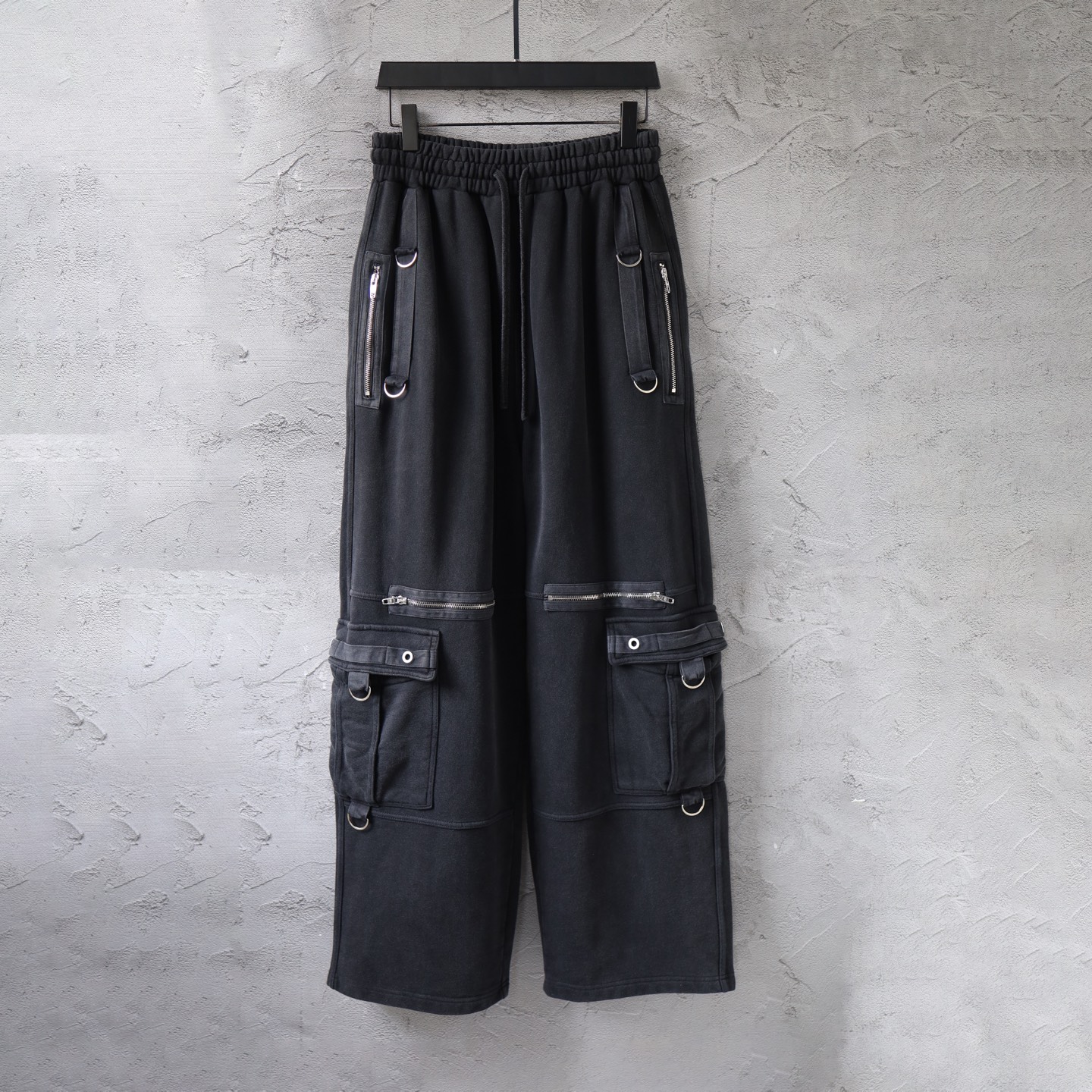 P324 Hebillas, botones, bolsillos con cremallera, monos, pantalones, pantalones deportivos casuales, pantalones deporti…