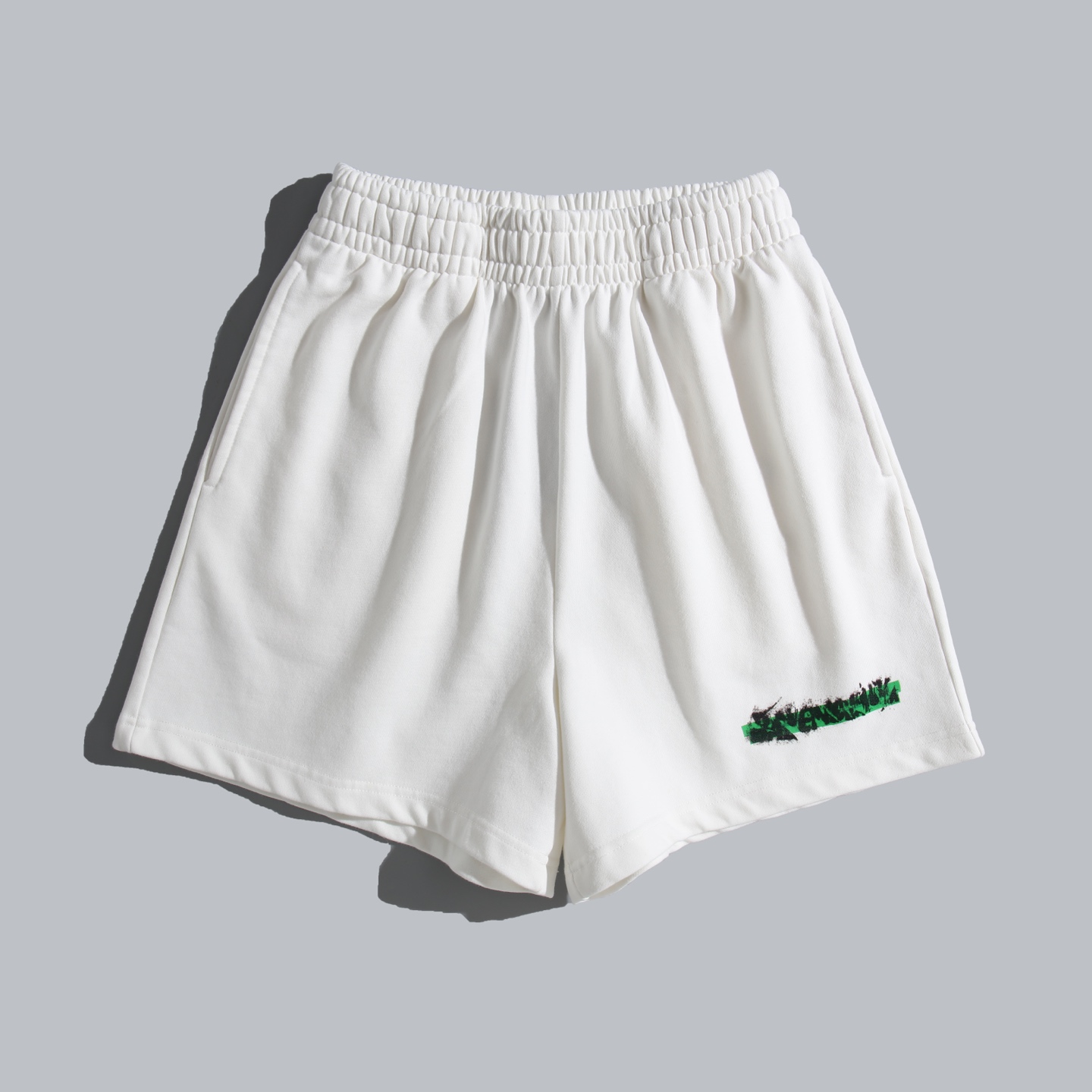 P114 Shorts con estampado inglés pegados, pantalones casuales, pantalones deportivos de tres cuartos, hombres y mujeres…