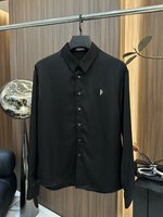 Dior Clothing Shirts & Blouses Black White Embroidery Polyester