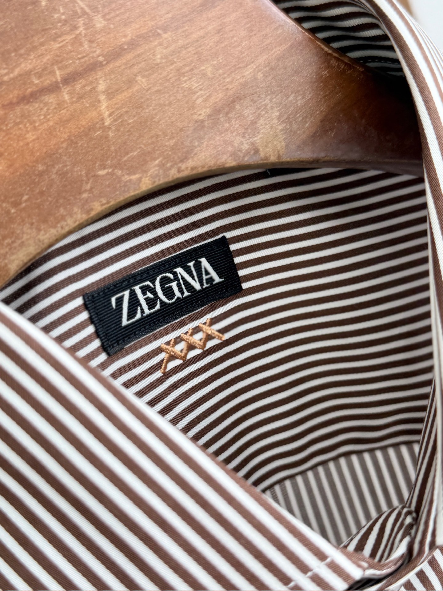 杰尼亚，条纹XXX系列衬衫，完美品相，SMLXLXXL