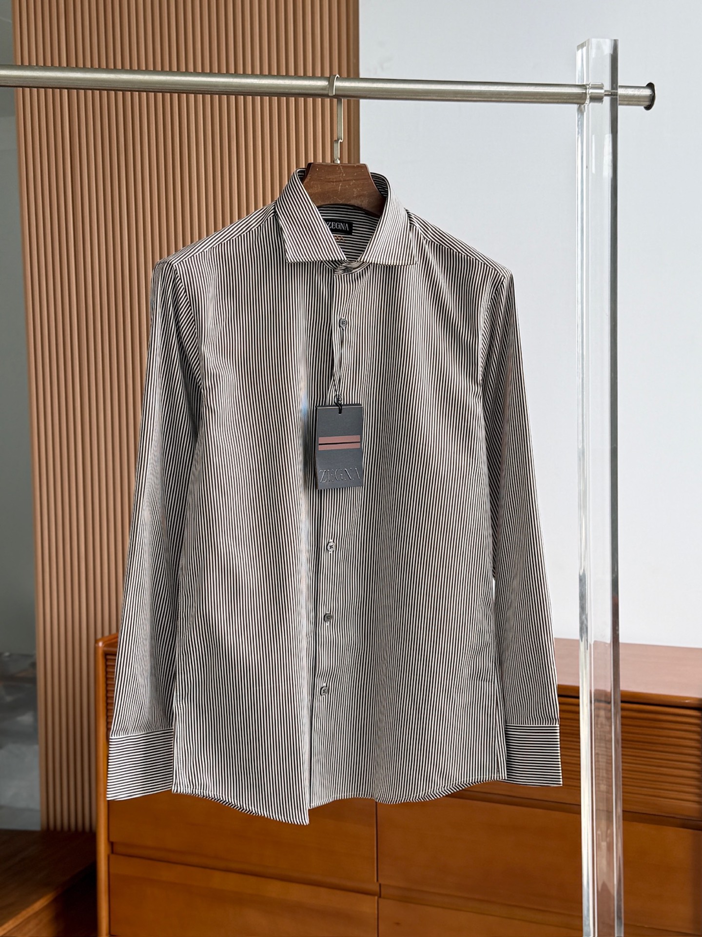 杰尼亚，条纹XXX系列衬衫，完美品相，SMLXLXXL