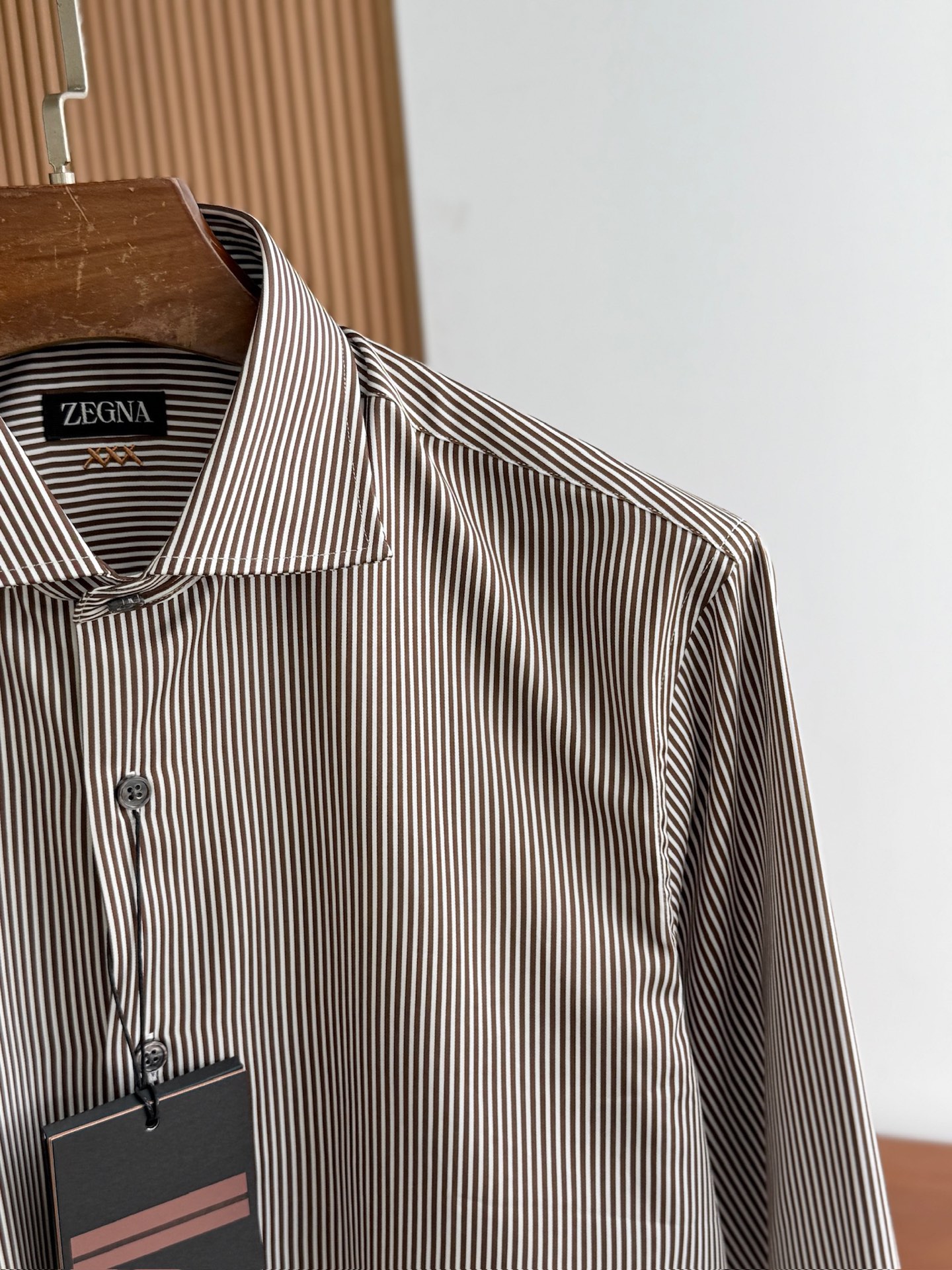 杰尼亚，条纹XXX系列衬衫，完美品相，SMLXLXXL