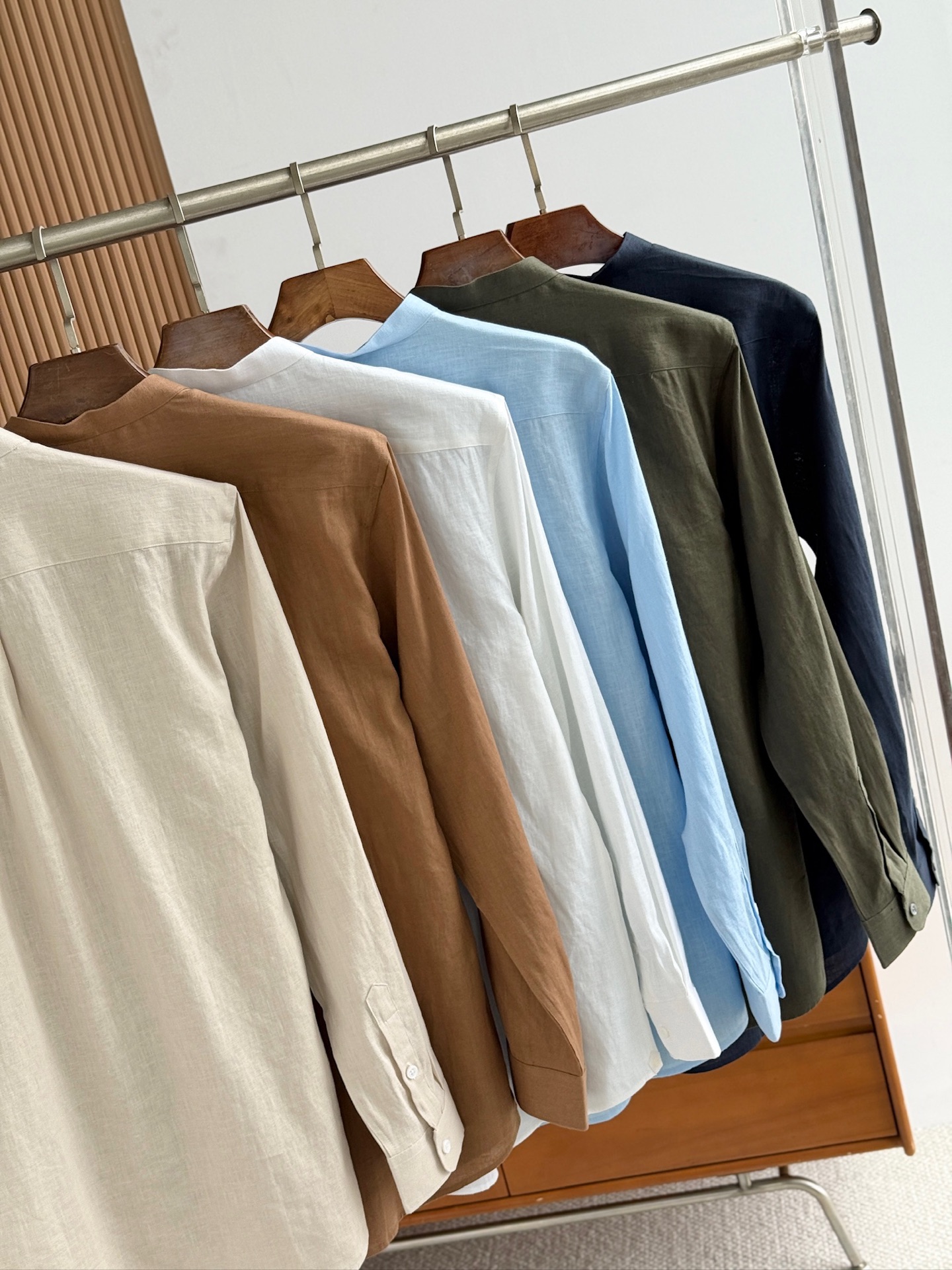 史诗级别的亚麻衬衫，lP🆕独家巨献，中式复古小立领设计。。。原汁原味100%亚麻面料衬衫，麻料以其独特的