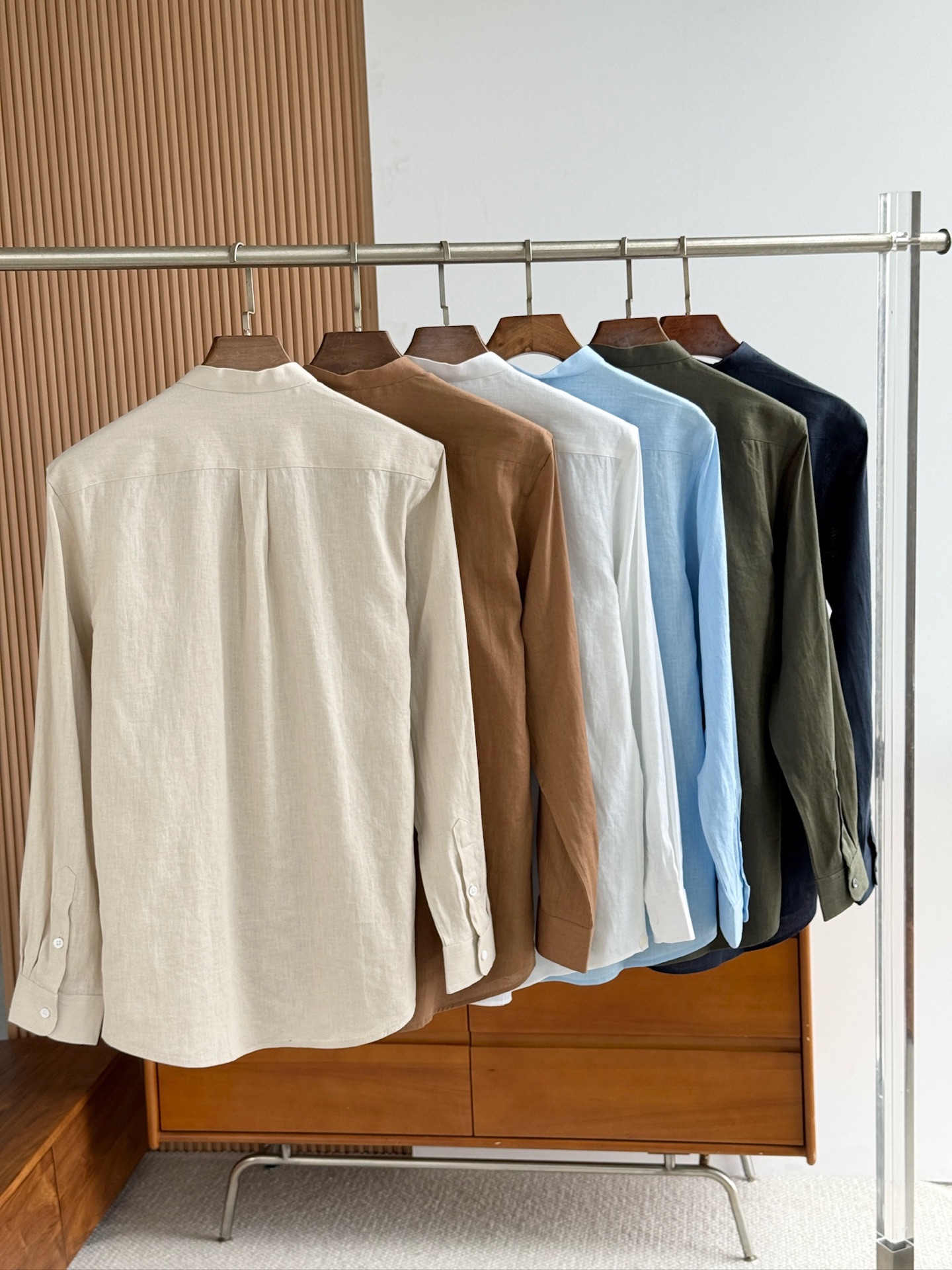 史诗级别的亚麻衬衫，lP🆕独家巨献，中式复古小立领设计。。。原汁原味100%亚麻面料衬衫，麻料以其独特的