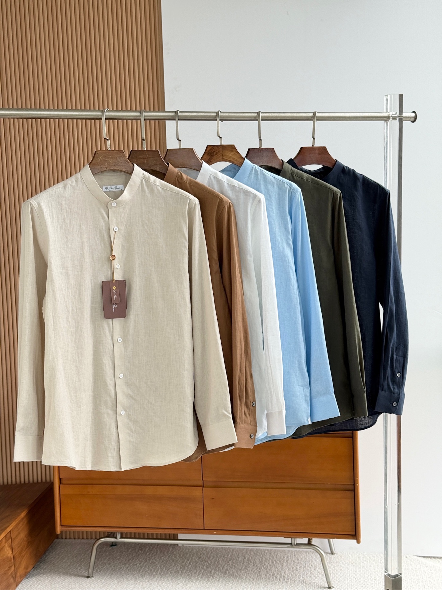 史诗级别的亚麻衬衫，lP🆕独家巨献，中式复古小立领设计。。。原汁原味100%亚麻面料衬衫，麻料以其独特的