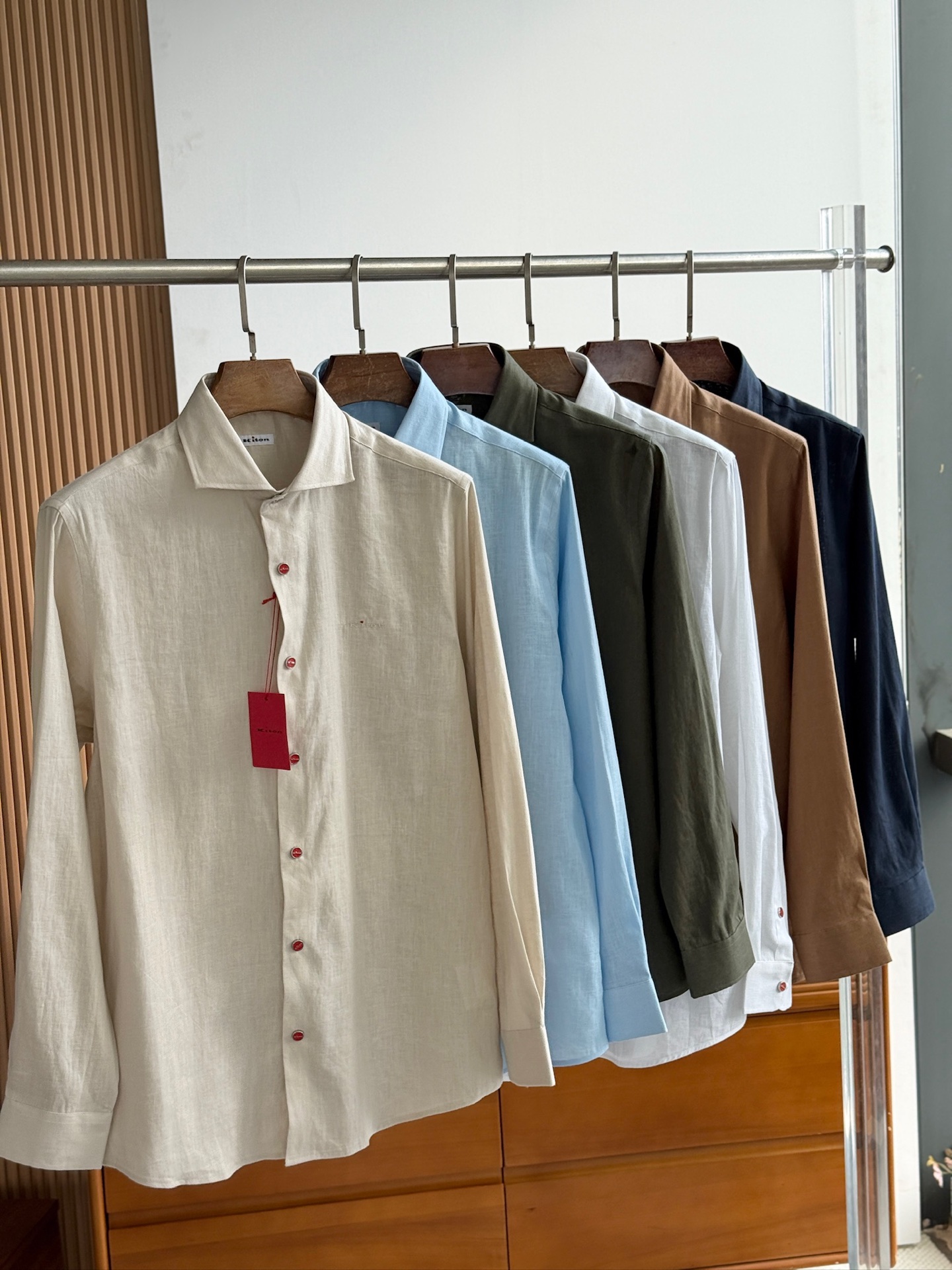 巅峰制造，最好卖的六色最全亚麻！！！Kiton亚麻刺绣Logo红点衬衫｜慵懒骨子里的高级感轻盈的呼吸感，