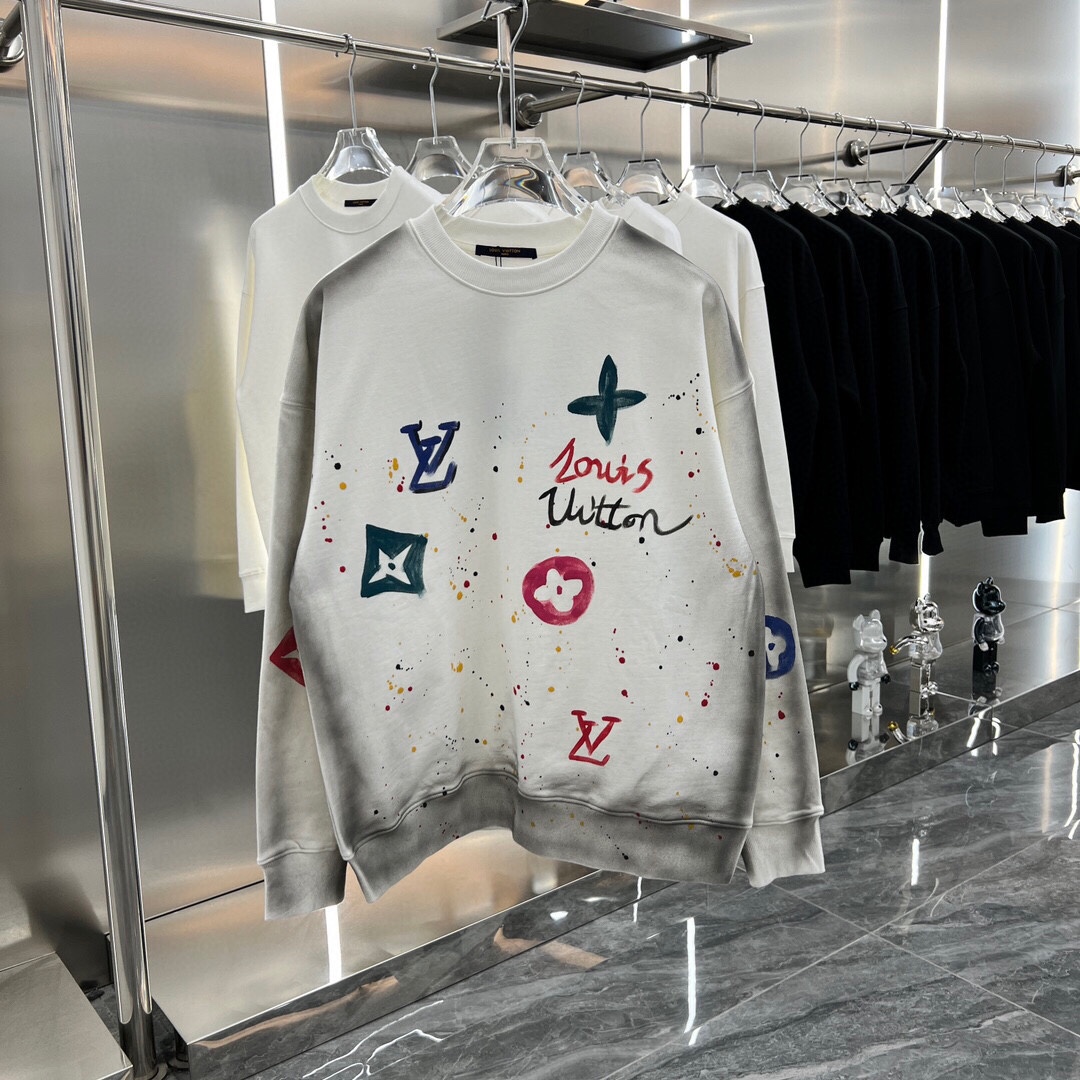 Louis Vuitton Clothing Sweatshirts White Unisex Silk Casual