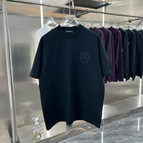Chrome Hearts 2025SS Horseshoe Logo T-Shirt, Couple Style, Black Cotton Tee 1 Chrome Hearts 2025SS Horseshoe Logo T-Shirt, Couple Style, Black Cotton Tee