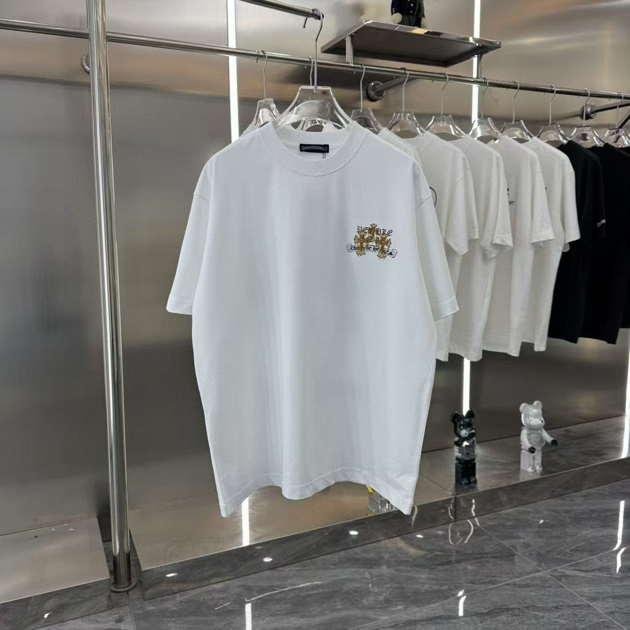 Chrome Hearts 2025SS Embroidered Graphic Tee - Premium Cotton, Unisex Fit