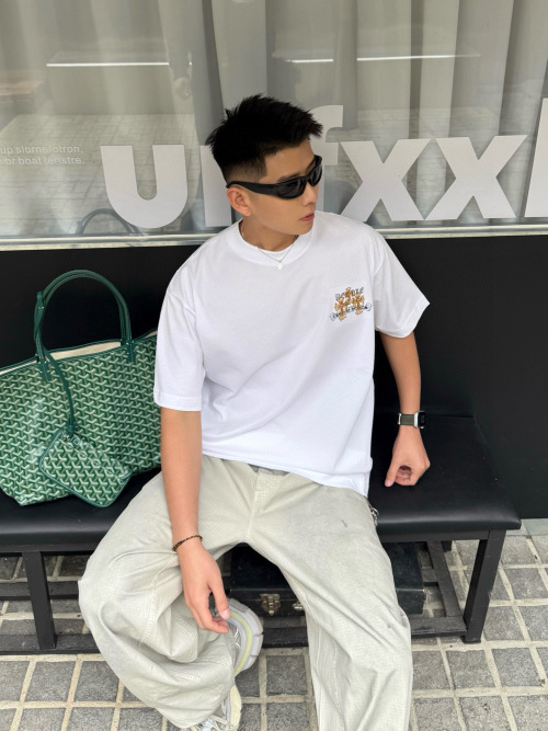 Chrome Hearts 2025SS Embroidered Logo Tee - Premium Cotton, Unisex Style 1 Chrome Hearts 2025SS Embroidered Logo Tee - Premium Cotton, Unisex Style