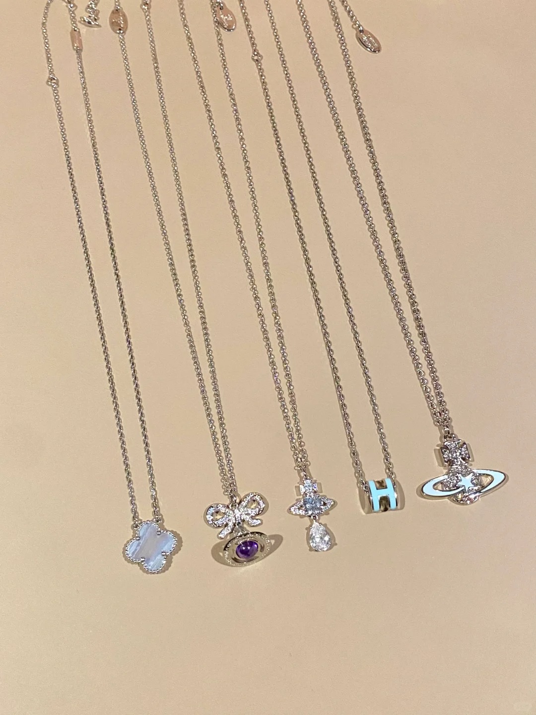 Van Cleef & Arpels 蓝色跟夏天真的很配 VCA西太后爱马仕项链