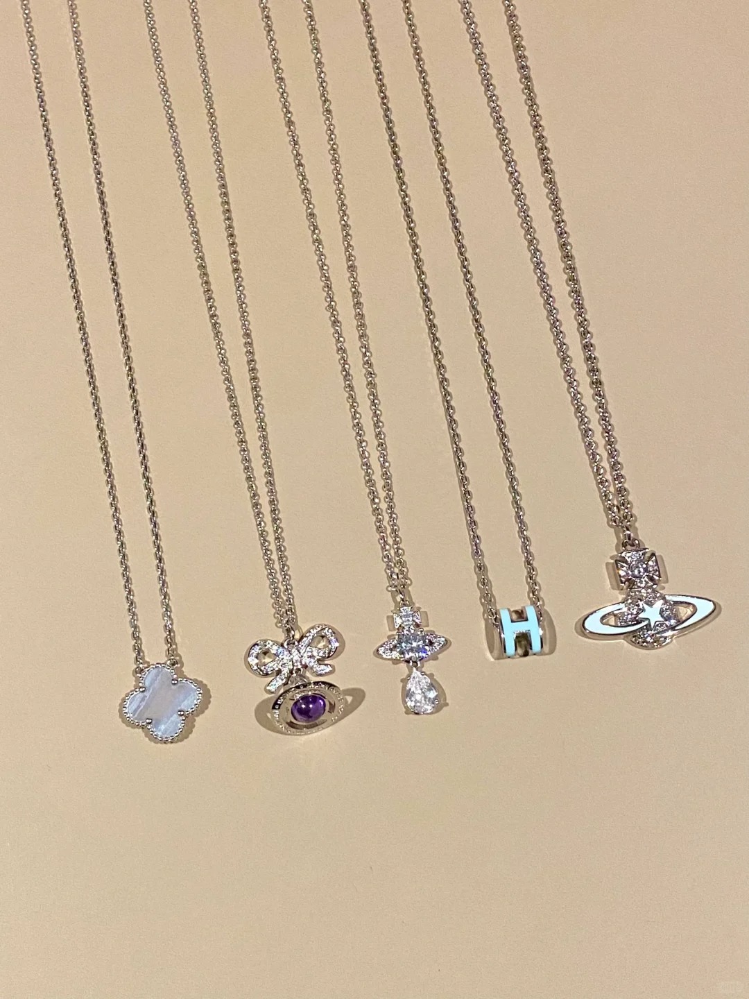 Van Cleef & Arpels 蓝色跟夏天真的很配 VCA西太后爱马仕项链