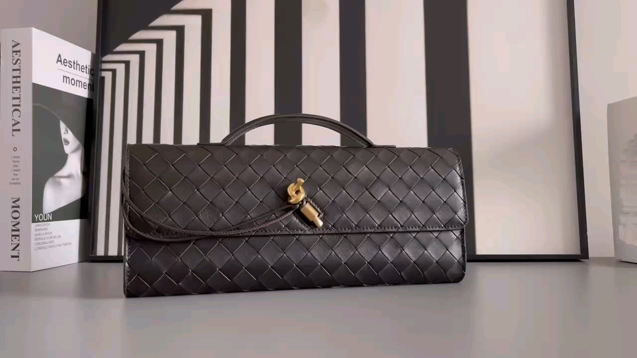 Bottega Veneta chocolate brown bv clutch bag