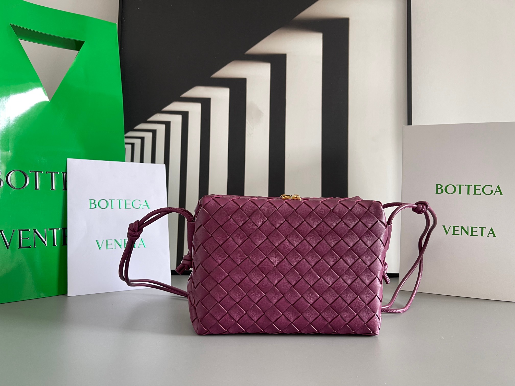 Bottega Veneta Intrecciato Lambskin Crossbody Bag
