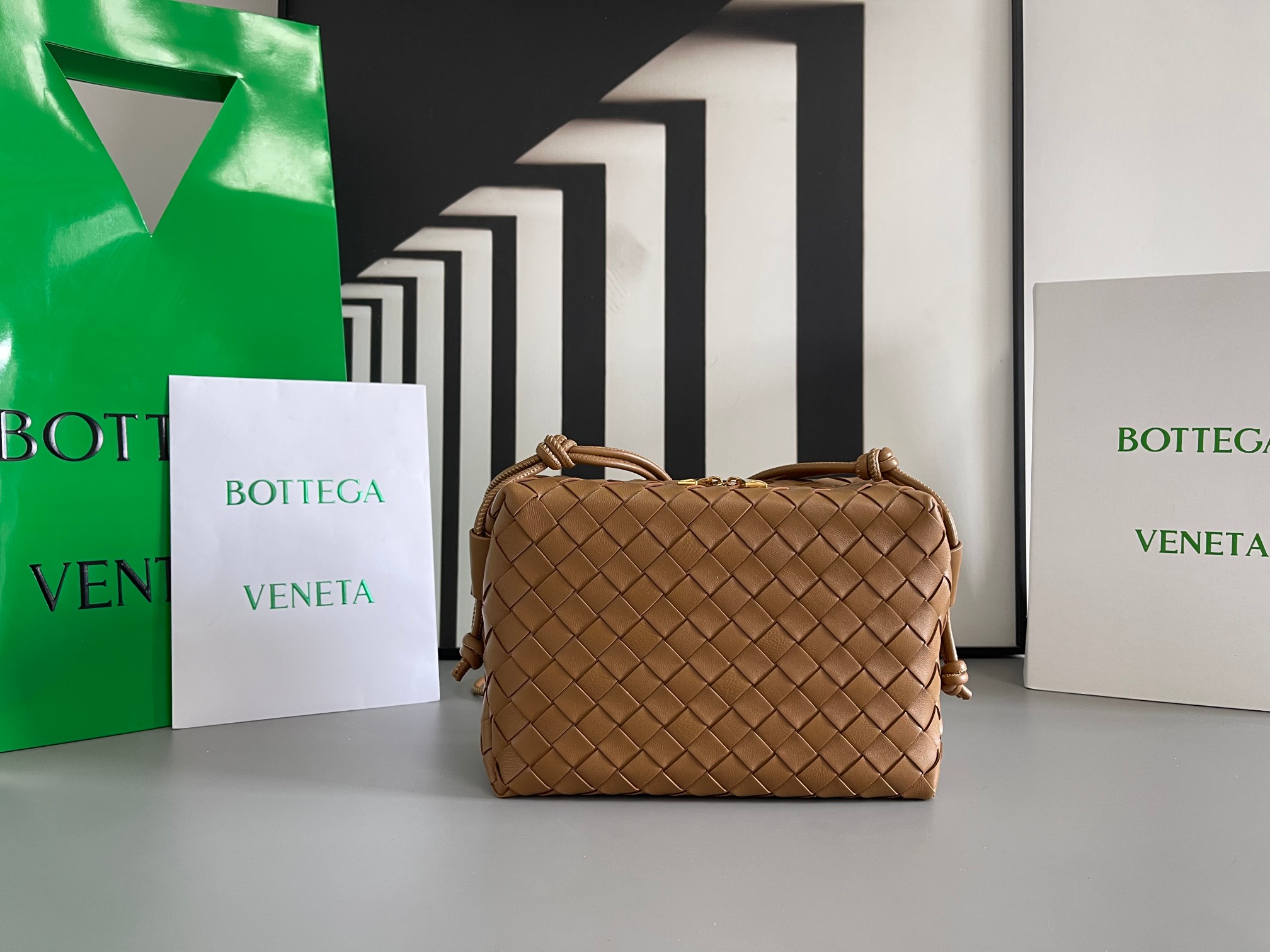 Bottega Veneta Intrecciato Lambskin Handbag