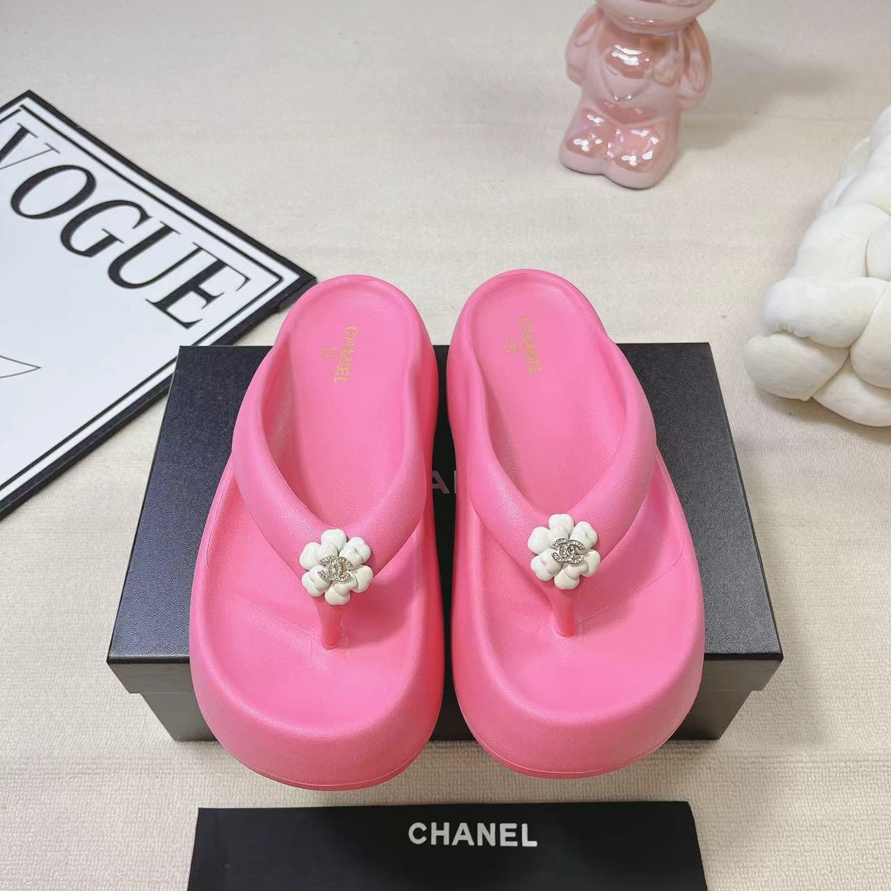Chanel Chaussures Pantoufles Réplique de qualité
 Noir Collection printemps – été Fashion
