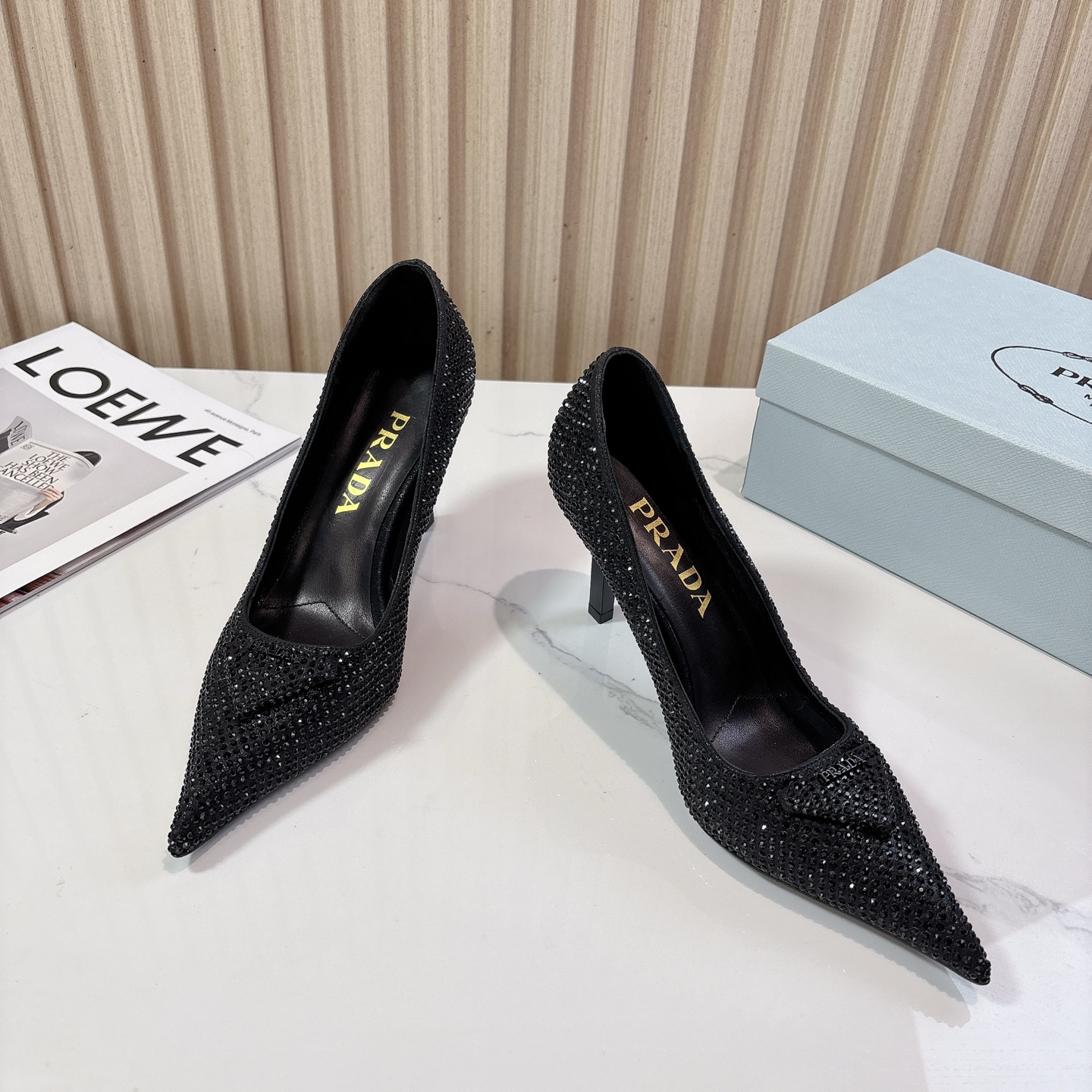 Prada Pointed Toe Rhinestone High Heels - Spring/Summer Runway Collection 3 i1761801439451 3042 0 1