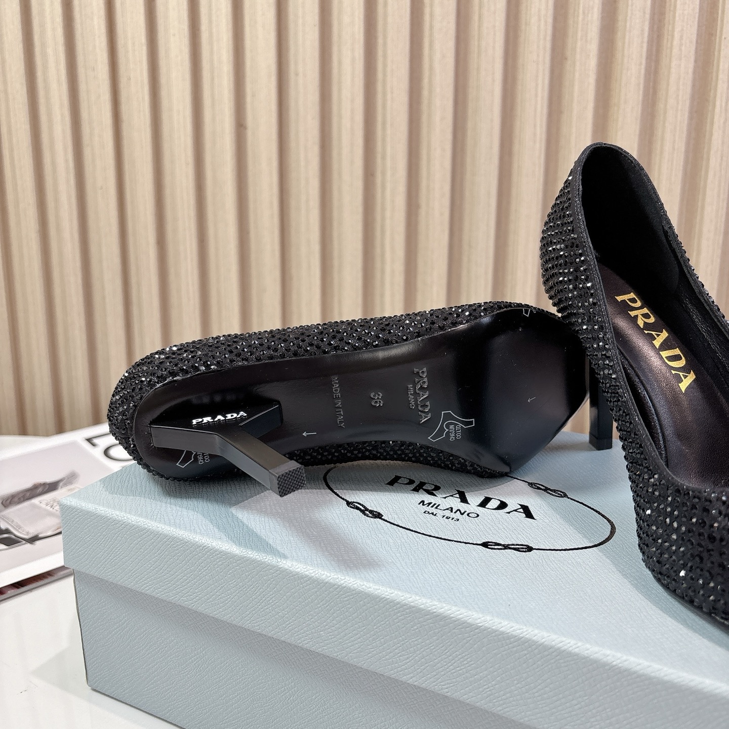 Prada Pointed Toe Rhinestone High Heels - Spring/Summer Runway Collection 9 i1761801439451 9009 0 7