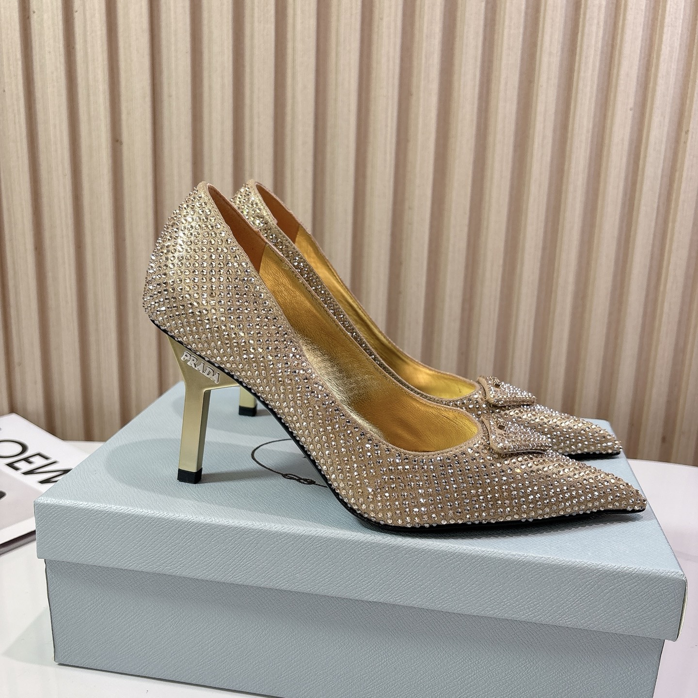 Prada Pointed-Toe Rhinestone High Heels - Runway Fashion Shoes 6 i1761801526860 2458 0 4