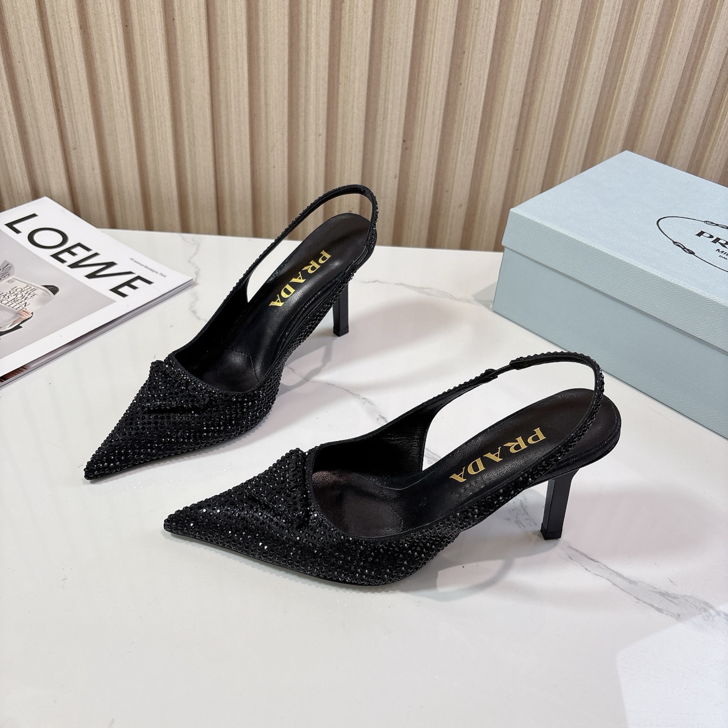 Prada Pointed-Toe Rhinestone Stiletto Heels - Dreamy Elegance, Size 35-39 4 i1761801604589 5510 0 2