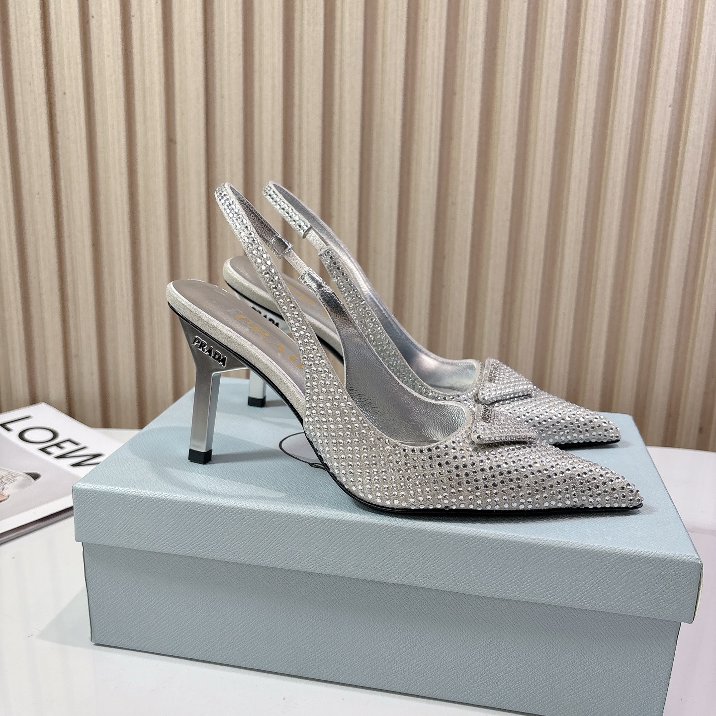 Prada Pointed-Toe Rhinestone High Heels - Elegant & Chic Runway Style 6 i1761801639027 3930 0 4