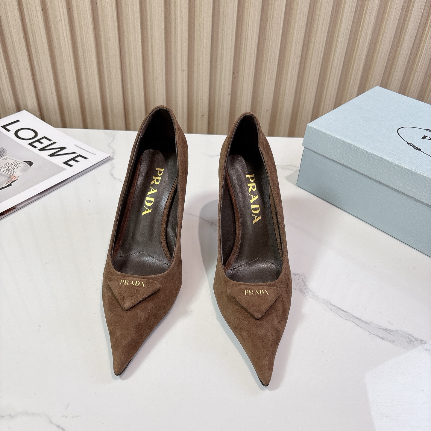 Prada Pointed Toe High Heel Pumps – Runway Fashion Show, Size 35-39