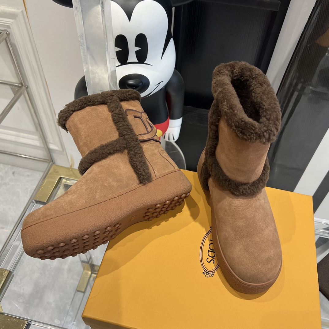 New Tods Snow Boots 2023: Water-Resistant, Easy Wear, Magic Wool, Various Sizes. - 图片 4