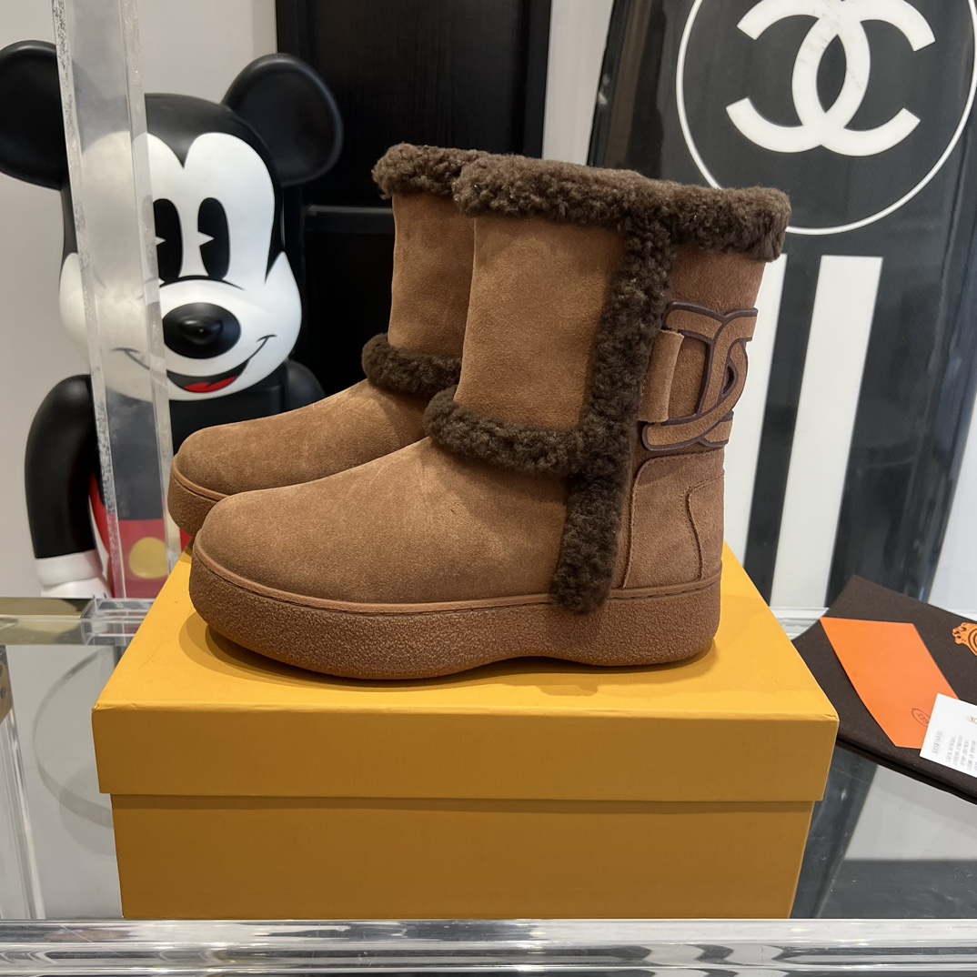 New Tods Snow Boots 2023: Water-Resistant, Easy Wear, Magic Wool, Various Sizes. - 图片 2
