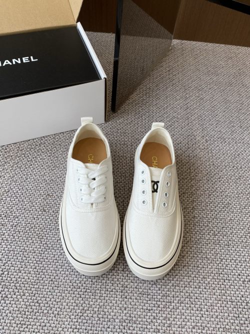 Chanel Vintage Inspired Canvas Sneakers - Classic Style for Spring & Summer 1 Chanel Vintage Inspired Canvas Sneakers - Classic Style for Spring & Summer