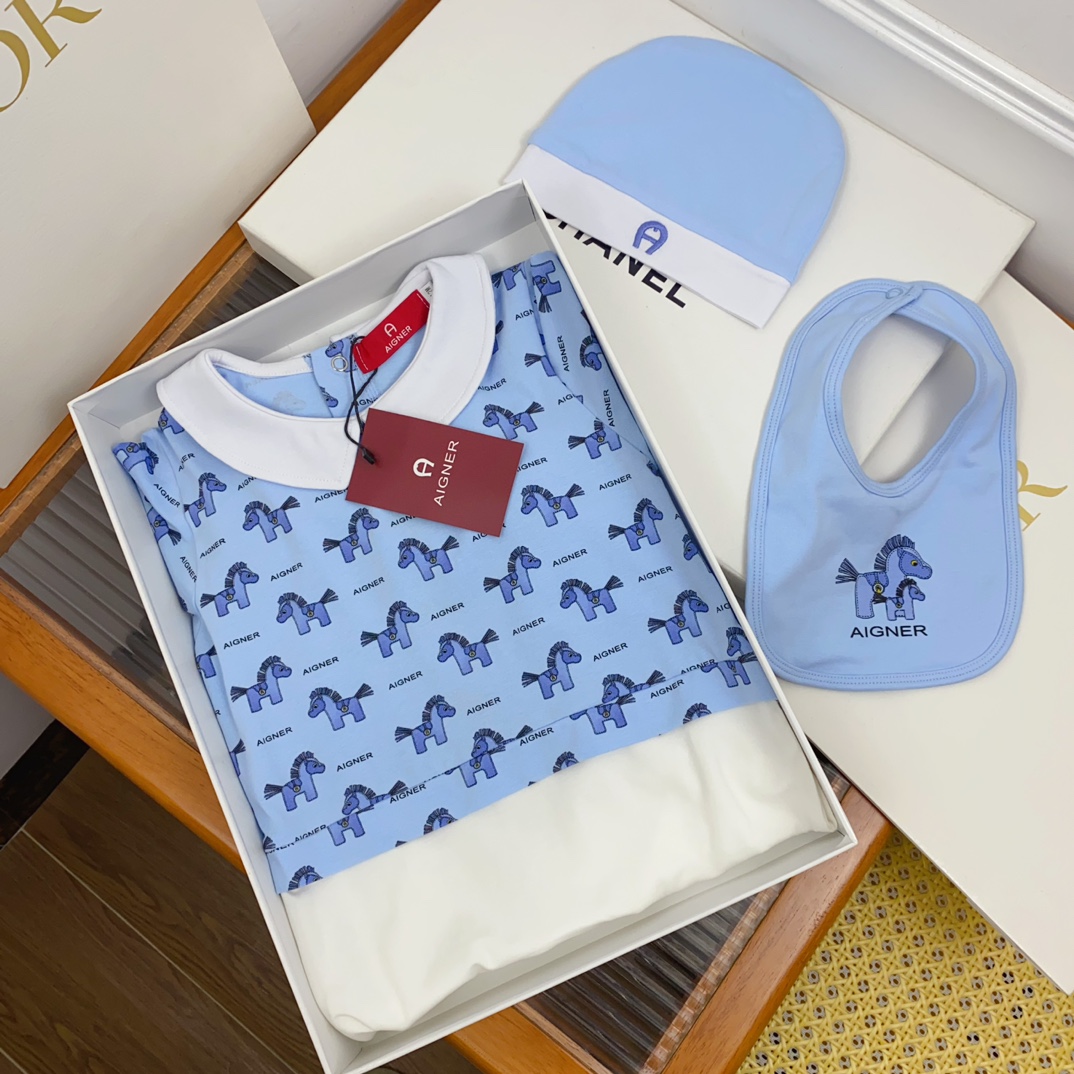 Stylish Unisex Cotton Baby Blouse in Three Sets, Soft and Good-looking - 图片 1