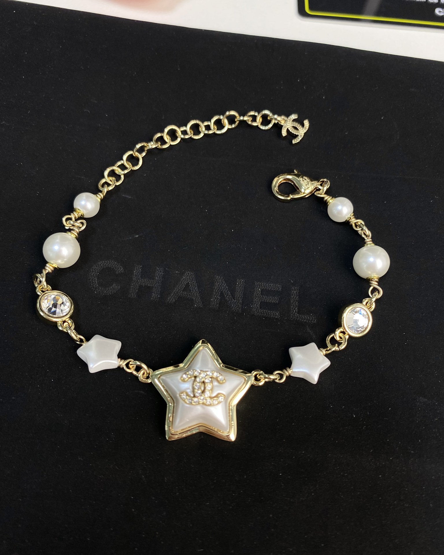 NO:816803,Xiaoxiang's new five-pointed star resin pearl bracelet is shipped, Chanel bracelet, chanel, bracelet19860909小香新款 五角星树脂 珍珠手链 出货,香奈儿手链,chanel,bracelet,Jewelry