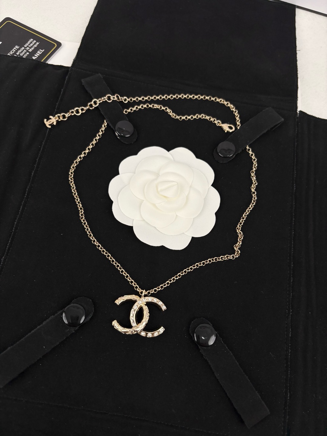 NO:361184,Xiaoxiang new style, classic style of light gold, diamond-set diamond-set double c-pendant, simple style, necklace, Chanel necklace, chanel, necklace19860909小香新款 浅金经典款 菱格纹镶钻  双c吊坠 简约款 项链,香奈儿项链,chanel,necklace,Jewelry