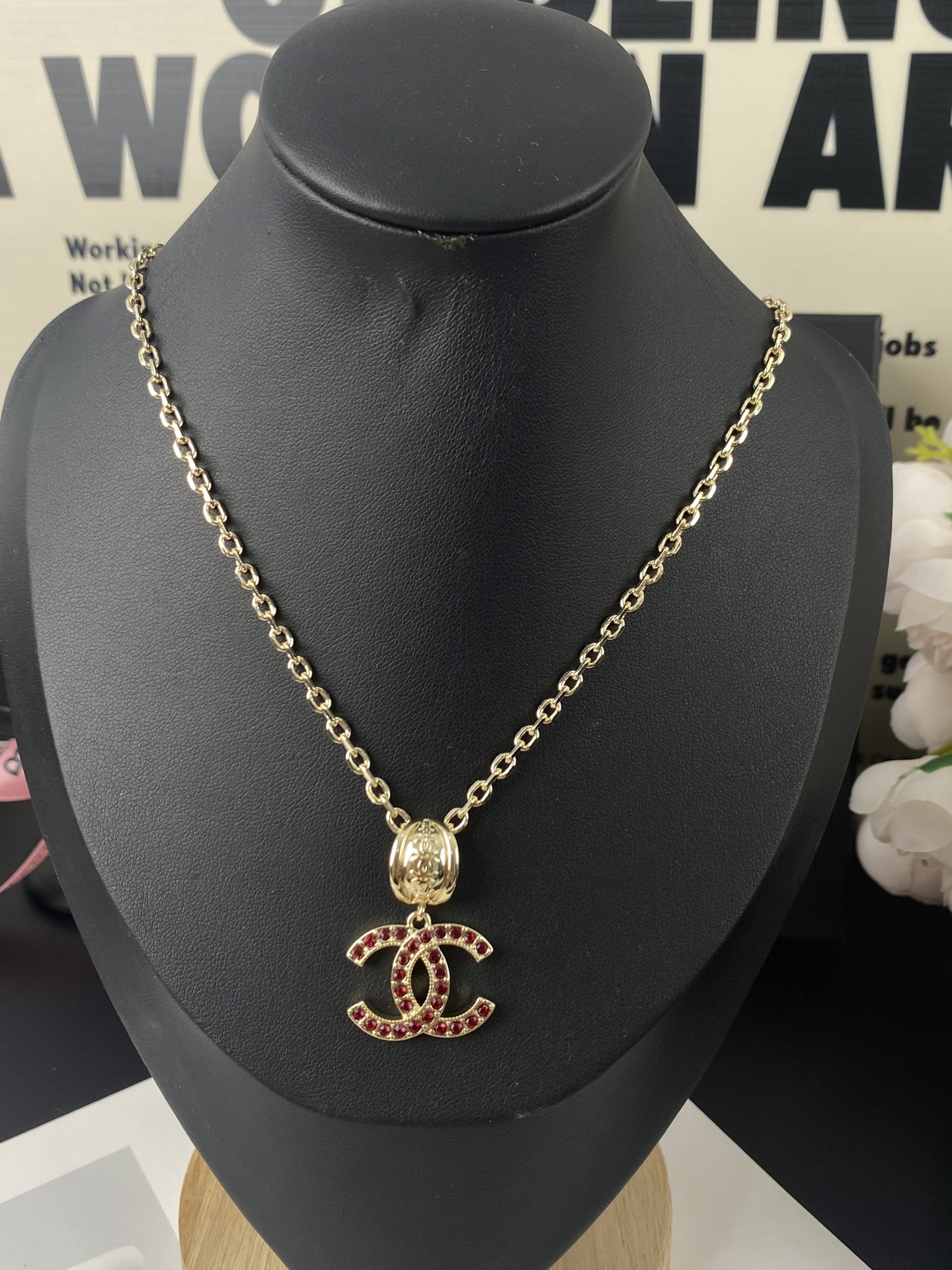 NO:360231,Xiaoxiang new style 25A red brown rhinestones relief semicircle double C necklace, Chanel necklace, chanel, necklace19860909小香新款25A 红棕水钻 浮雕半圆 双C项链,香奈儿项链,chanel,necklace,Jewelry