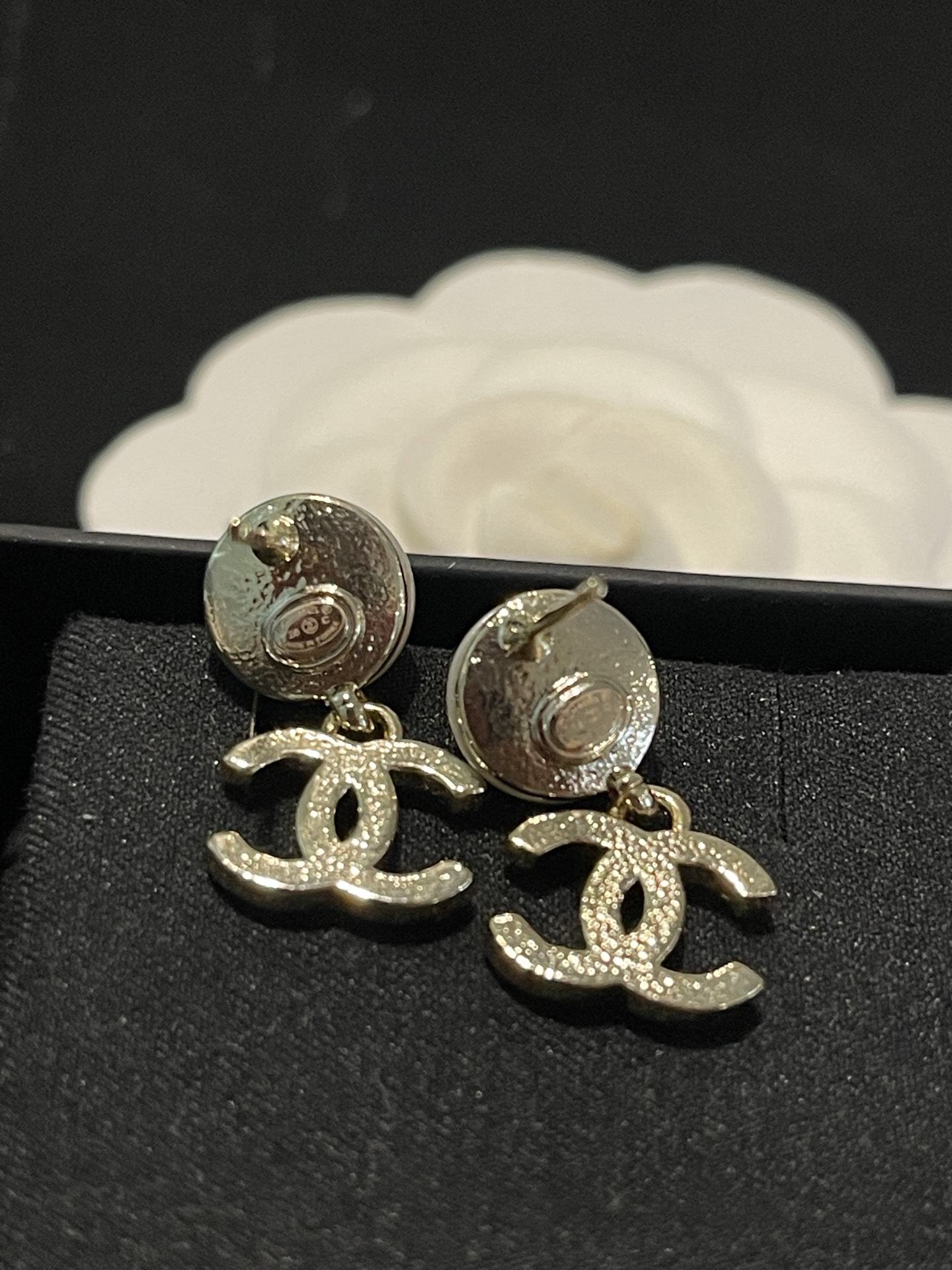 Chanel Chanel 珍珠双C满钻 吊坠耳环