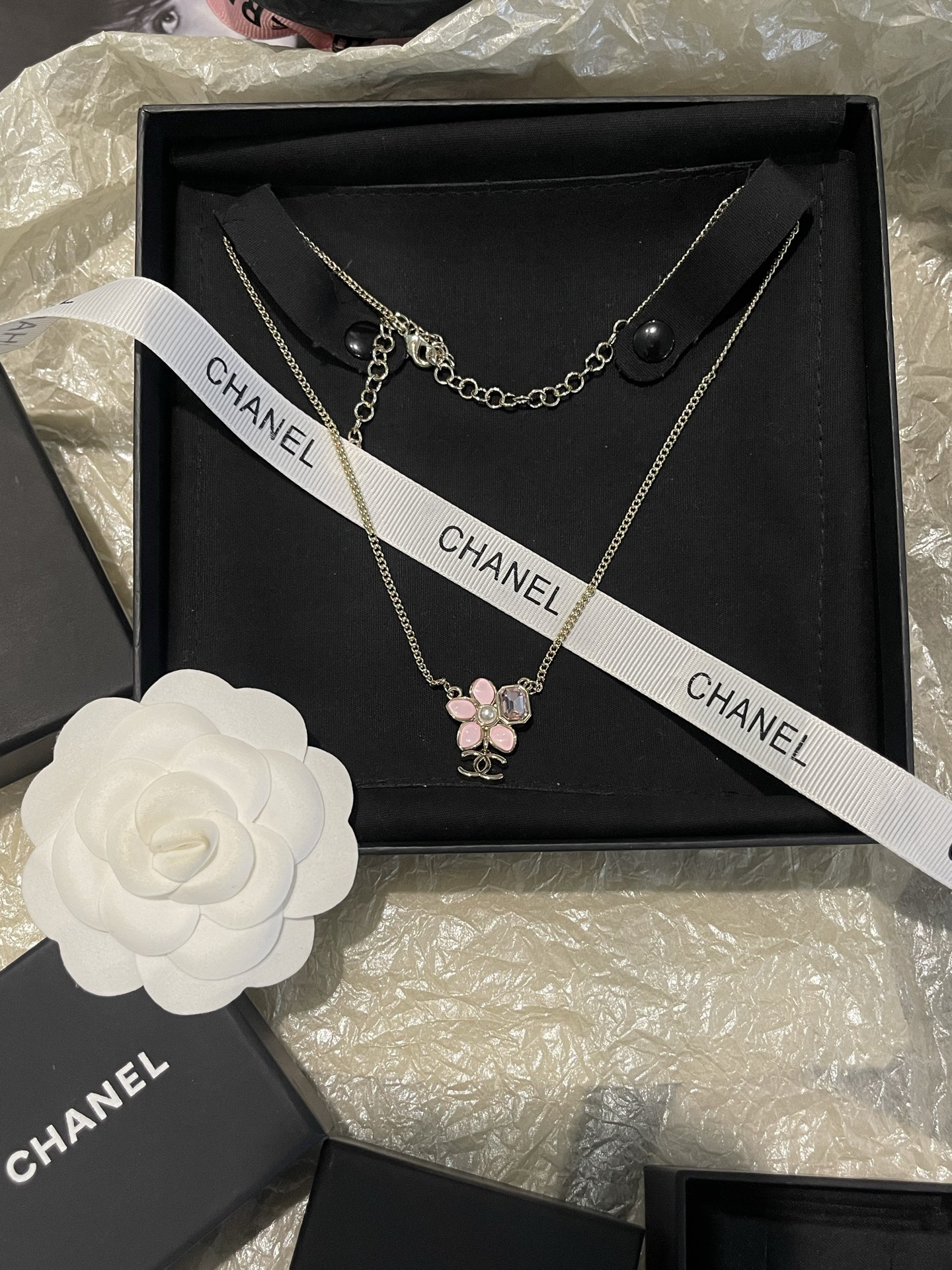 Chanel Chanel 粉色 吊坠项链