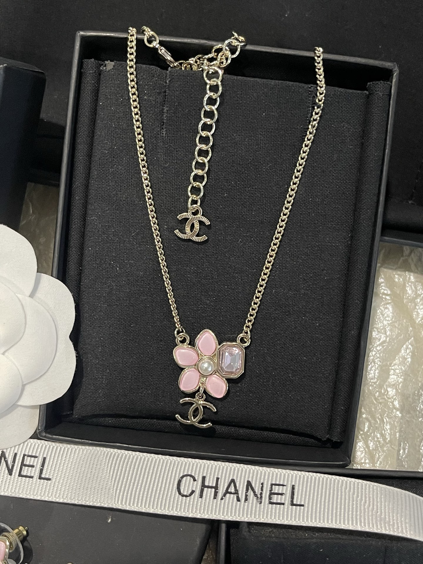 Chanel Chanel 粉色 吊坠项链