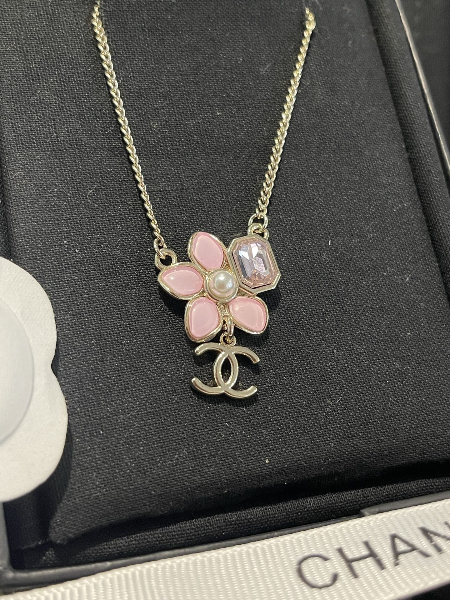 Chanel Chanel 粉色 吊坠项链