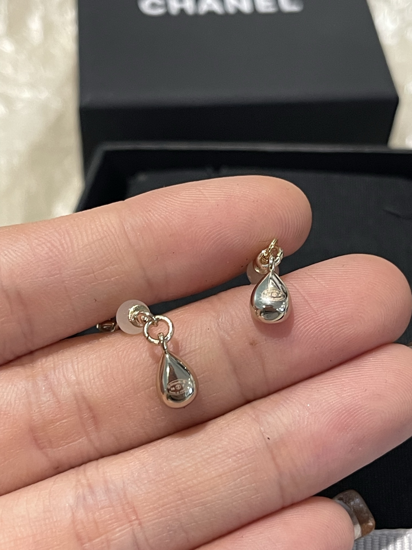 Chanel Chanel 三叶草 水钻流苏 吊坠长款耳环