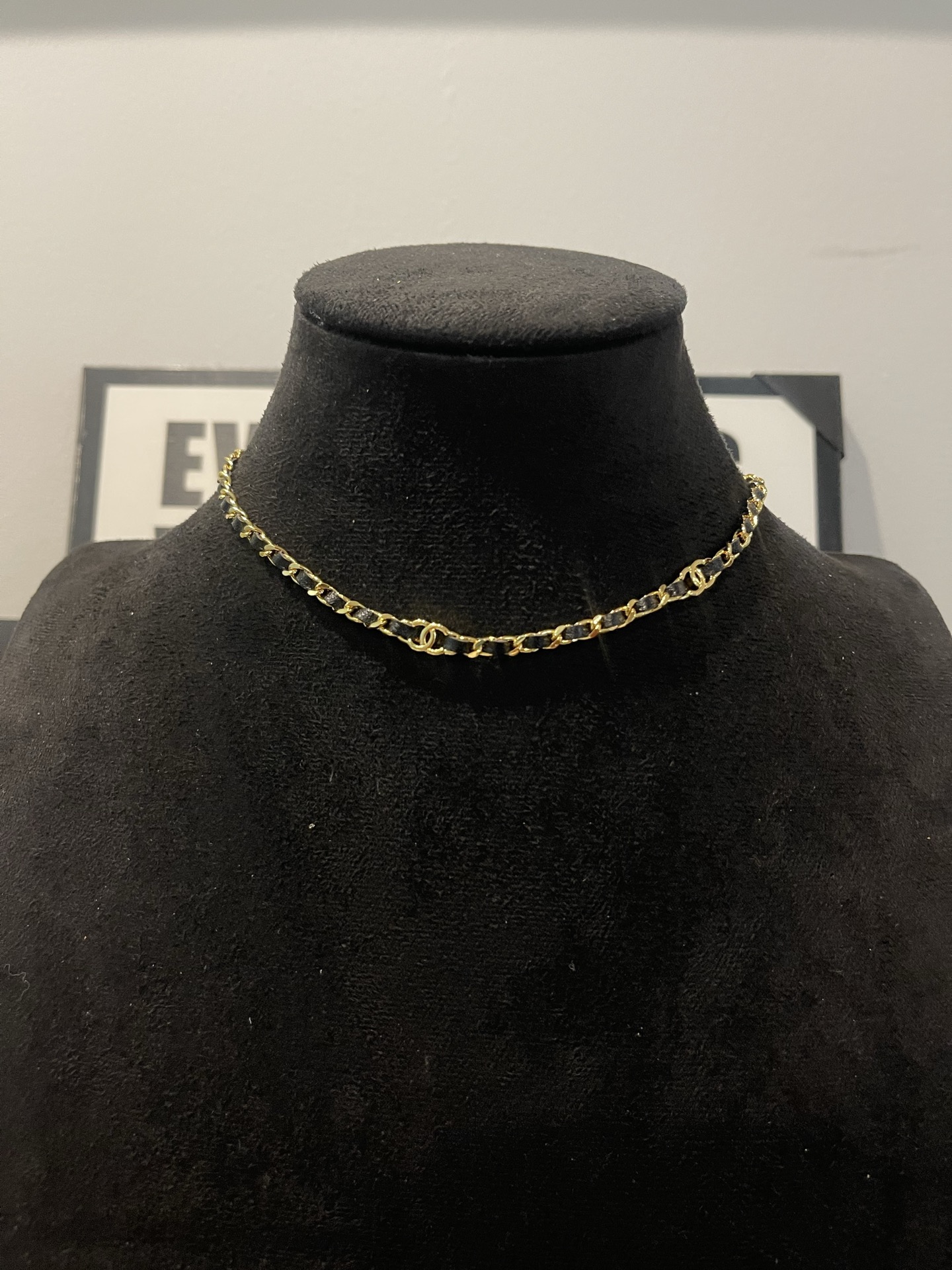 Chanel Chanel 穿皮光面小C 细链叠戴颈链项链