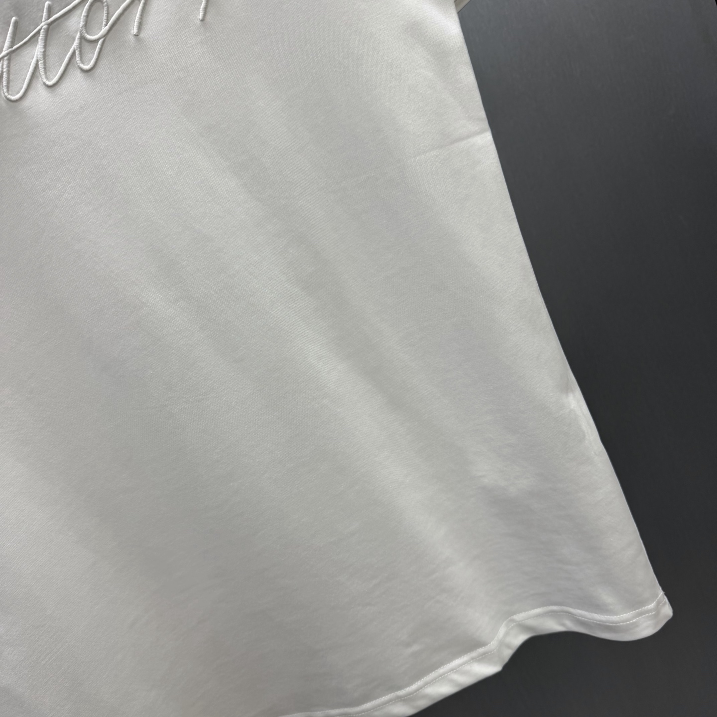 Unknown 刺绣小白短袖