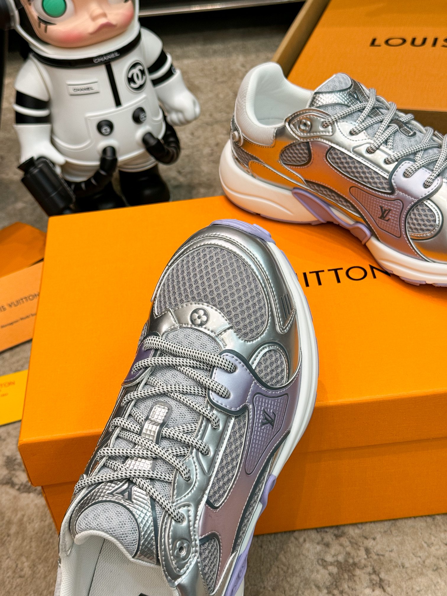 Louis Vuitton Olympia Silver Sneakers, Couple Style, Fashionable and Comfortable 2 a1743359242807 7262