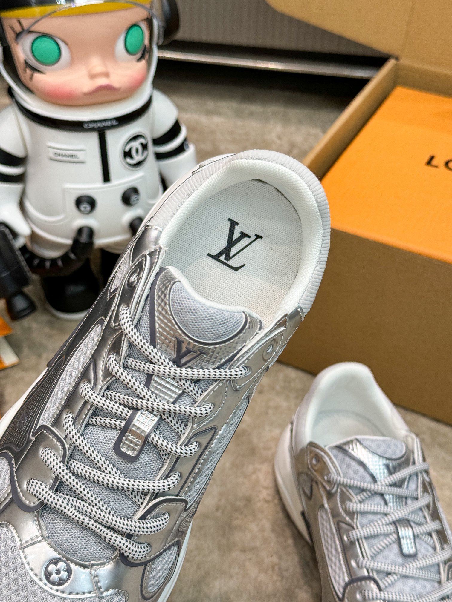 Louis Vuitton Olympia Silver Sneakers Couple Style - Size 36-45 7 a1743359357586 5131