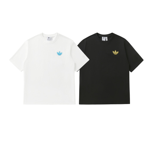 Adidas Trefoil Logo T-Shirt - Casual Unisex Tee in White & Black