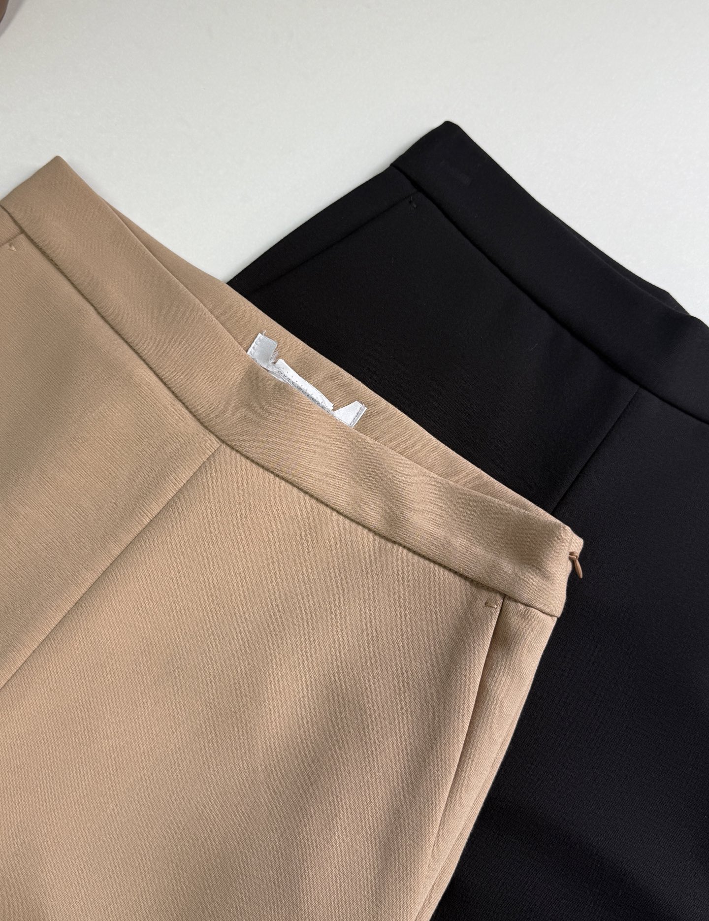 Custom-Made Wool Mix Women’s Pants: Super Thick and Thin with Hidden Zipper – Black Quaker, Sizes 36S-42XL - 图片 2